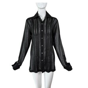 GUCCI by TOM FORD 1997 Vintage Runway Black Shirt
